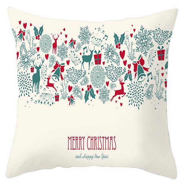 Рождественский лось снежинка персиковая кожа флис наволочка праздничный домашний декор автомобильная диванная наволочка