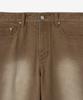 BLOND9 Wit Fading Brown Denim Pants [Wide Fit]