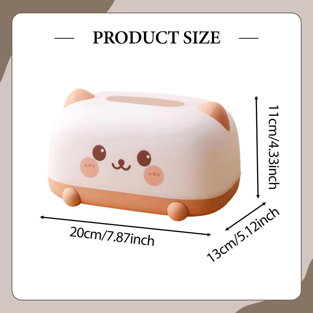 Cartoon Tissue Box Cover Plush Paper Napkin Holder Organizer PP Bread Modeling for Home Living Room Table
