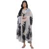 GoSriKi Women's Cotton Blend Straight Printed Kurta with Pant & Dupatta (5jee Black-GS_L_Black_Large)
