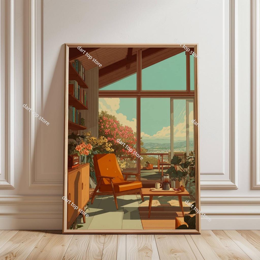 Japanese Retro City Pop Prints Wall Arts Decor Nostalgic Anime Posters Canvas Poster Prints Home Bedroom Living Room Decoration