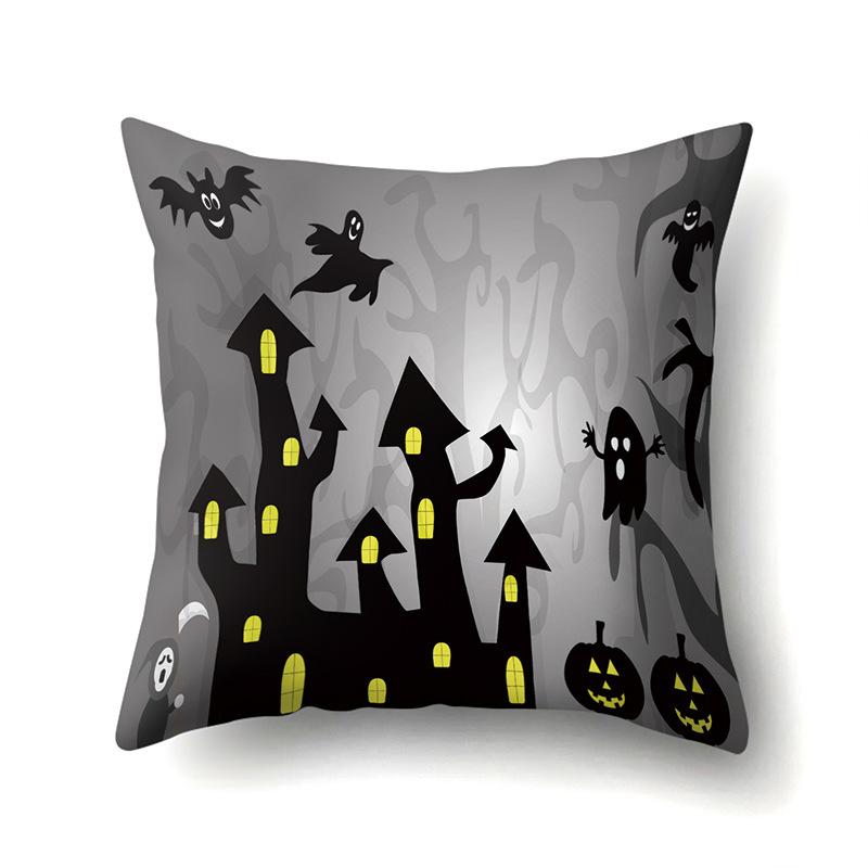 Halloween Pillowcase Car Waist Pillow Pumpkin Sofa Cushion Cover Office Home Living Room Pillowcase