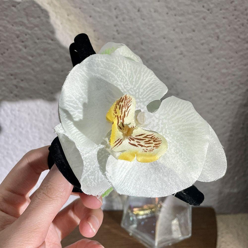 

Korean Style Butterfly Orchid Shark Clip Sweet Bohemia Barrettes Seaside Vacation Headwear Bridal Hair Pin-Pink