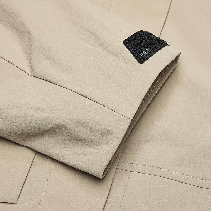 Fila Fleece Hooded Solid Color Casual Work Jacket Women Jackets Chestnut A11W517709FDK