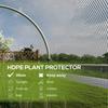 360 X 120cm Galvanised Steel Fruit Cage, Plant Protection Tent with Zipped Door, Black