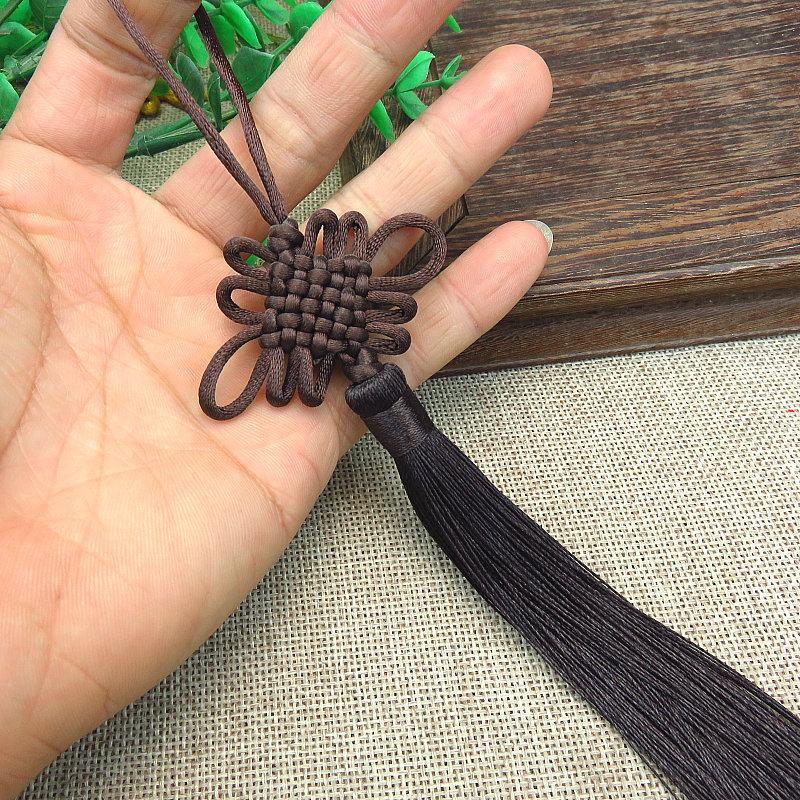 Traditional Chinese Knot Pendant Decorative Hanging Ornament with Long Tassel for Home Car Accessories and Cultural Craft Display