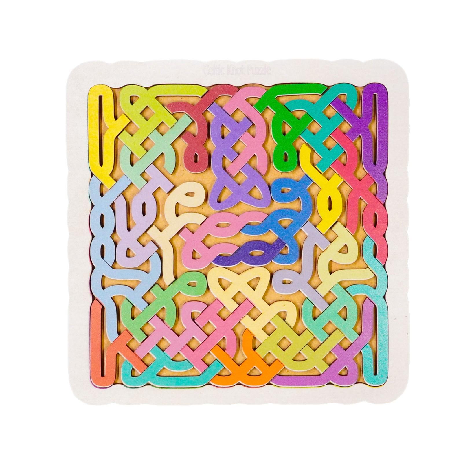 Красочный кельтский творческий деревянный пазл - Образовательный подарок и украшение высокой сложности для друзей