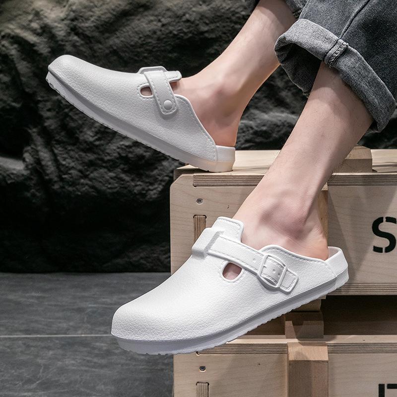 Fashion Womens Summer EVA Toe-Cover Slides Slip-On Cloud Comfort Slippers Lightweight Breathable House Shoes Beach Home Quick-Dry Design