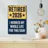 Retired Sign Funny Tabletop Decoration Wall Decoration Signs For Family Friends Colleagues Fathers Mothers Party Home Apartment