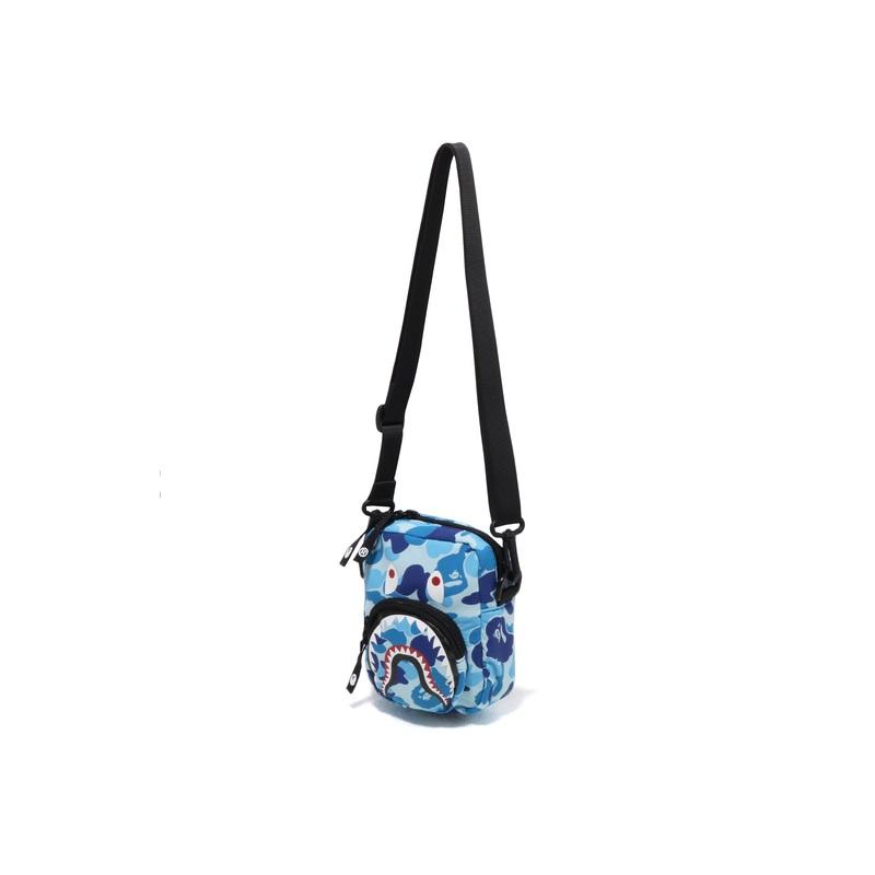 A Bathing Ape All Over Camouflage Shark Print Nylon Crossbody Bag Unisex bags Multicolor 0ZXBGM190012N