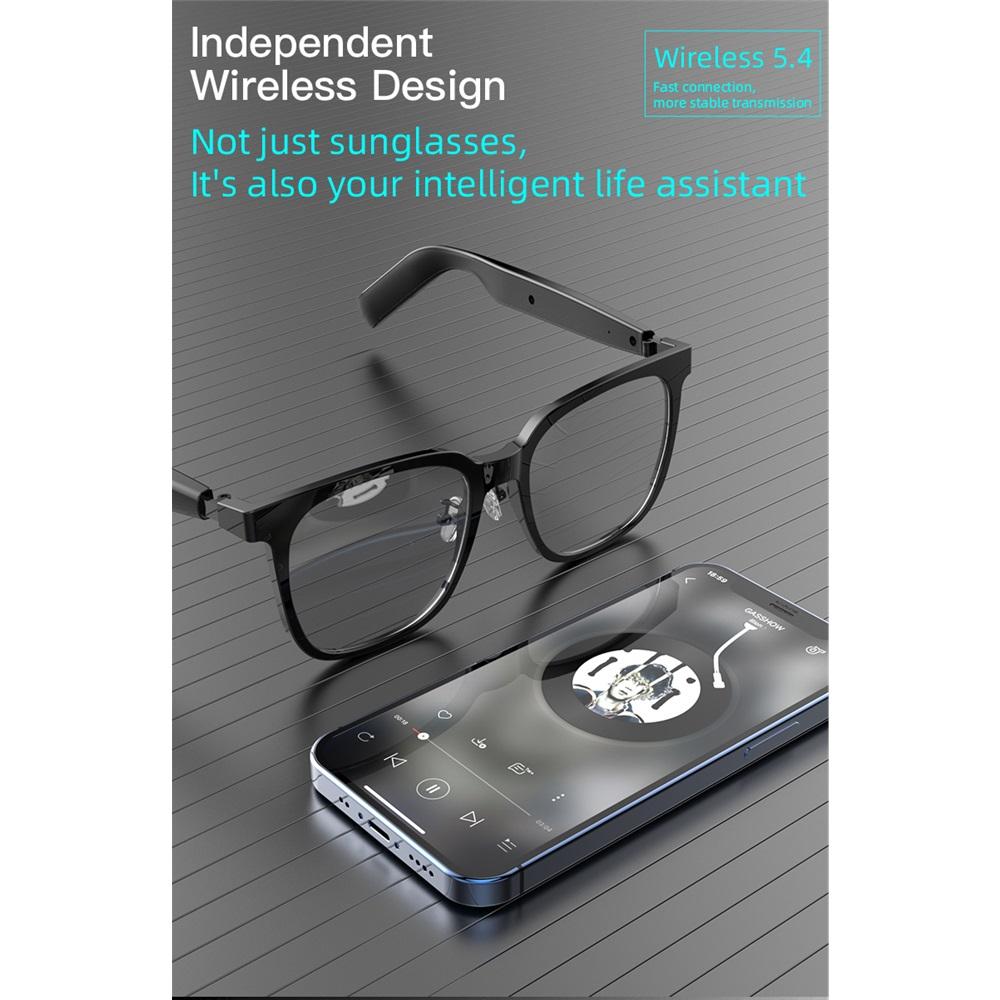 SG-18 PRO Smart Wireless Audio Glasses, Bluetooth 5.4 Anti Blue Light Eyewear with HIFI Sound & Touch Control