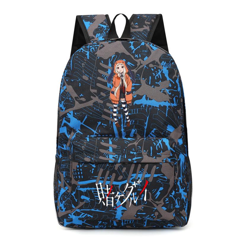 Kakegurui Anime Backpack Multipurpose USB Headphone Port Large Capacity School Bag Yumeko Jabami Cosplay Daypack