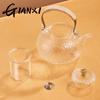 Skleněná čajová souprava Čínská domácí Velkokapacitní Přijímání hostů Kung Fu čajová souprava Kladívkový design Pletený konopný provaz Paprsek Čajová konvice