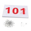 100 Pack Lightweight Numbered Race Bibs for Sports, Reliable Athletes,