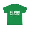 0% Irish 100% Awesome Graphic Tee Shirt