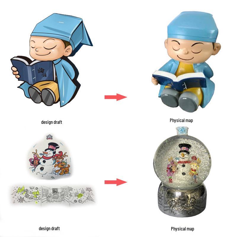 Creative Three Girls Resin Figurine for Desktop & Home Decor - Thanksgiving & Christmas Ornament