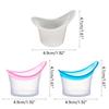 Set of 4 Silicone Eyewash Cups, 10ml Clear, Graduated, Washable, Reusable, Hypoallergenic, Blue