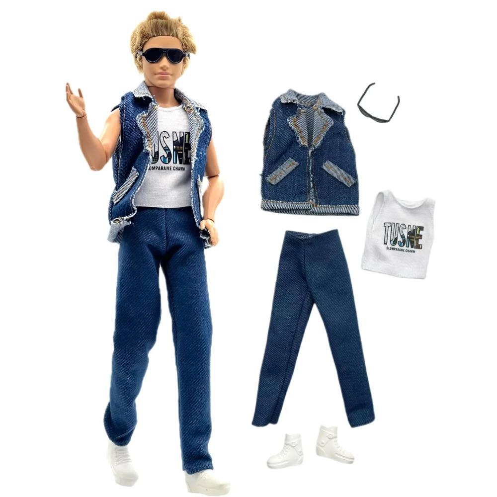 1 Set Ken Doek Handgemaakt Mooie Poppenaccessoires Casual Kleding Pak voor 30cm 12inch Ken Pop Pak Kinderen Cadeau