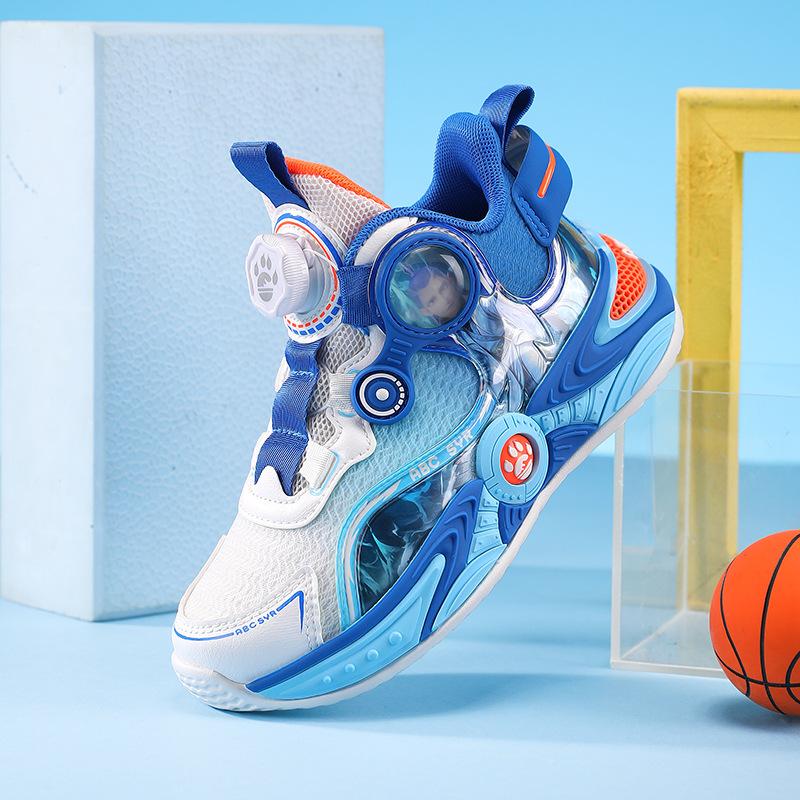 Nezha children's basketball shoes 2025 autumn new boys' shoes mesh breathable non-slip lightweight boys' sports shoes