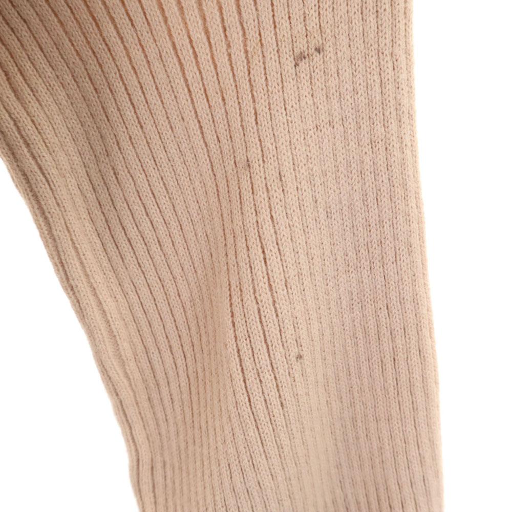 MONTGOMERY WARD 70s Vintage Talon Zip Long Sleeve Leather Switching Sweater Women Used