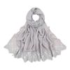 Elegant Muslims Chiffon Hijab Scarf With Embroidery Flower For Islamic Women Breathable Headwrap For Various Occasion
