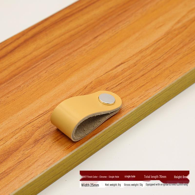 Brown Leather Handle for Cabinets, Wardrobes, Drawers, Boxes, and Luggage
