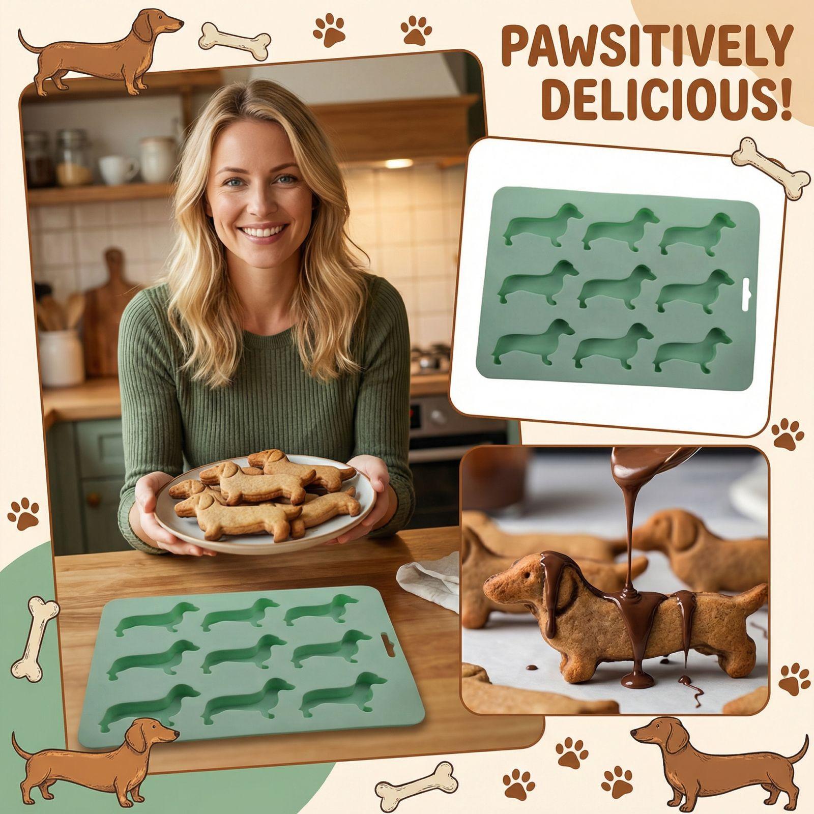

Cute Dog Silicone Baking Mold One Size зелений