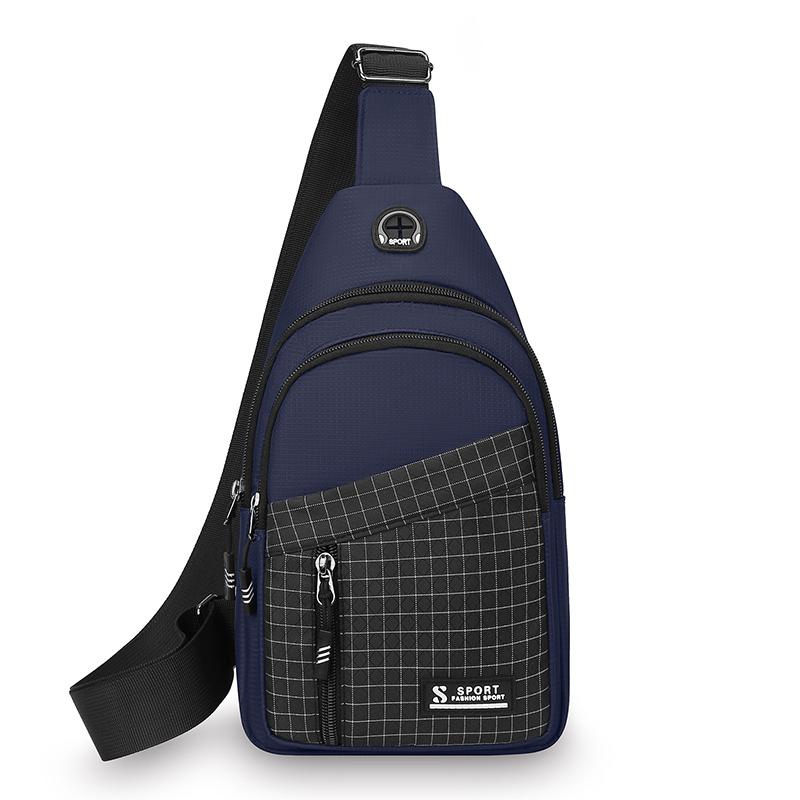 Chest Bag Men's Water-repellent Crossbody Bag Outdoor Large Capacity Multi-layer Shoulder Bag
