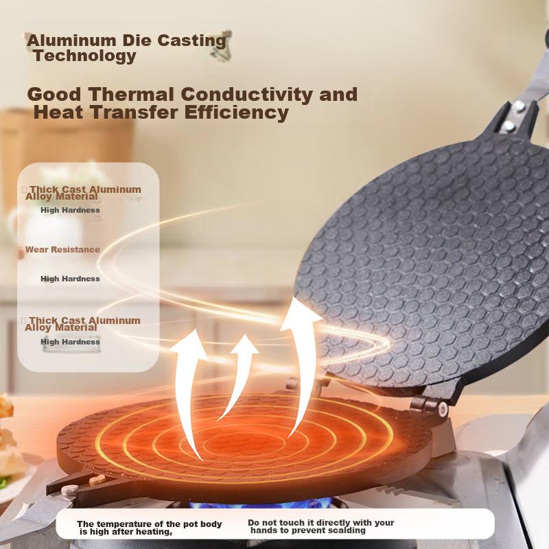 Baijie Egg Roll Maker, Egg Roll Pan Mold, Baking Tool, Crispy Skin Baking Tray, Double-Sided Frying Pan, Cookie Maker for Egg Rolls And Pancakes