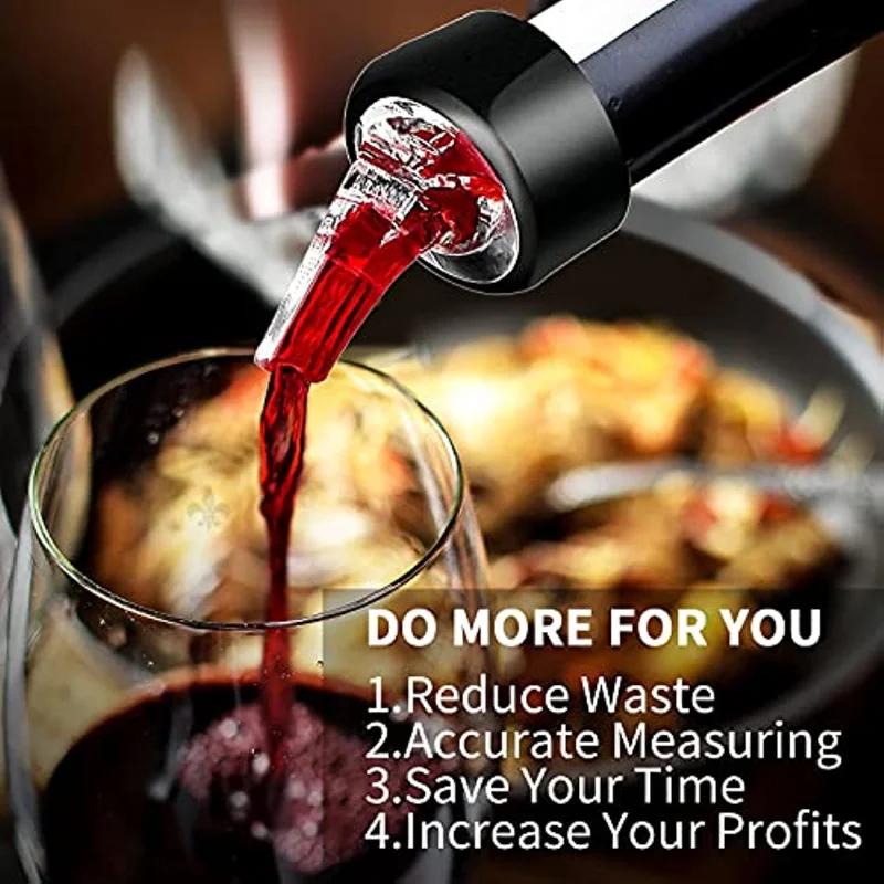 Measured Automatic Wine Pourer 1/3pcs Quick Accurate Spirit Dispenser No Drip Liquor Pour Spout for Home Bar Party Pub Use