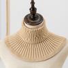 Knitted Fake Collar Ring Scarf For Woman Autumn Winter Warm Solid Color Neck Muffler Detachable Collar Scarves 25*17Cm