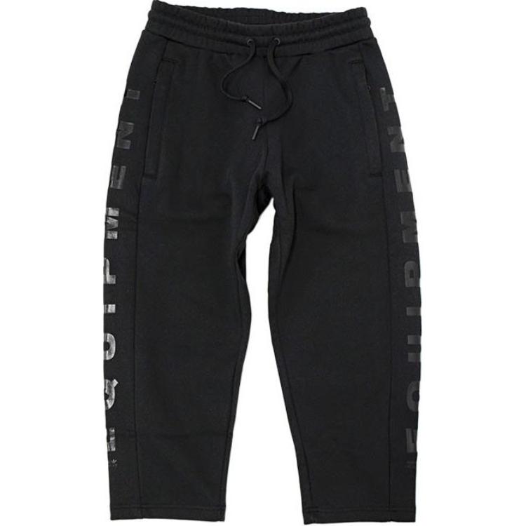 Adidas Originals EQT Pant Outdoor Sports Mid-Waist Drawstring Straight Leg Nine-Point Casual Pants Men pants Black BK7287