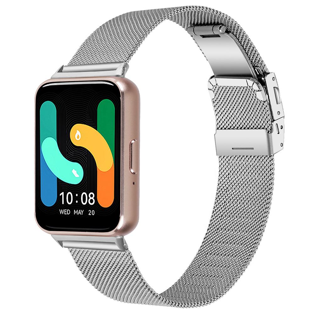 Für Samsung Galaxy Fit3 SM-R390 Mesh-Armband Milanaise Uhrenarmband Edelstahlband