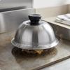 Stainless Dome Cover Domed Grill Wide Rim Basting 16CM Plastic Handle