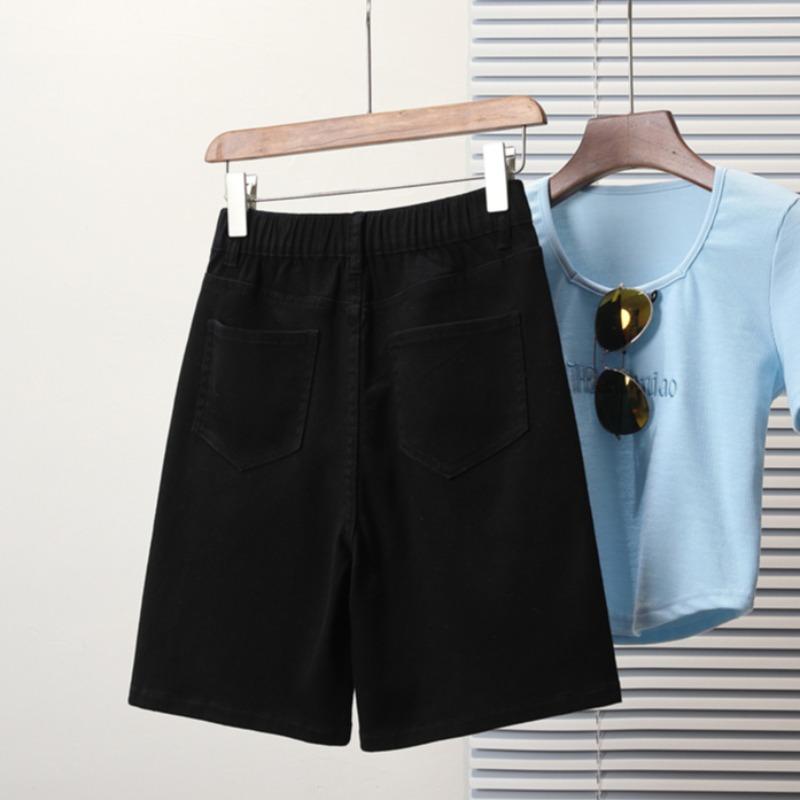 DIMANAF Nadměrná velikost Dámské šortky Kalhoty Letní Volné Džínové šortky Základní Harémové S vysokým pasem Jednobarevné kalhoty Elastický pas