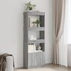 VidaXL Highboard 63x33x180 Cm Sonoma Grey Engineered Wood, Bookcase, Modern Bookcase, Bookshelf 3309605