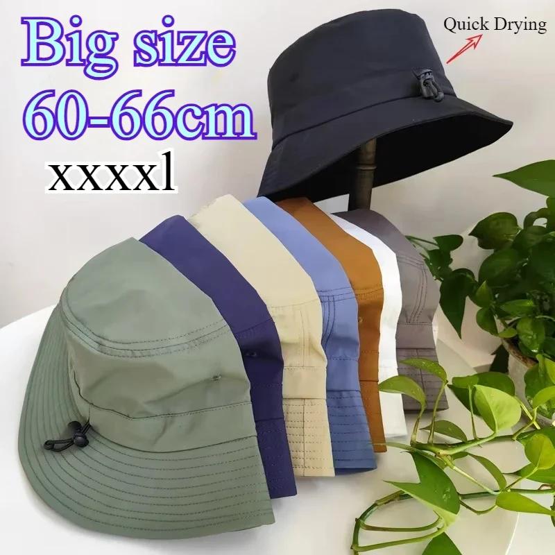 Extra Large Big Size 4XL Bucket Hats for Men Spring Summer Quick Drying Fishing Hat Lightweight Sunshade Xxxxl 60-67cm