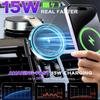 15W MagSafe Car Charger Wireless Fast Charging Magnetic Car Mount 360° Adjustable Holder for iPhone & Android