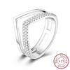 New Original 925 Sterling Silver Rings Stackable Infinite Silver Zircon Ring For Women Wedding Anniversary Birthday Jewelry Gift