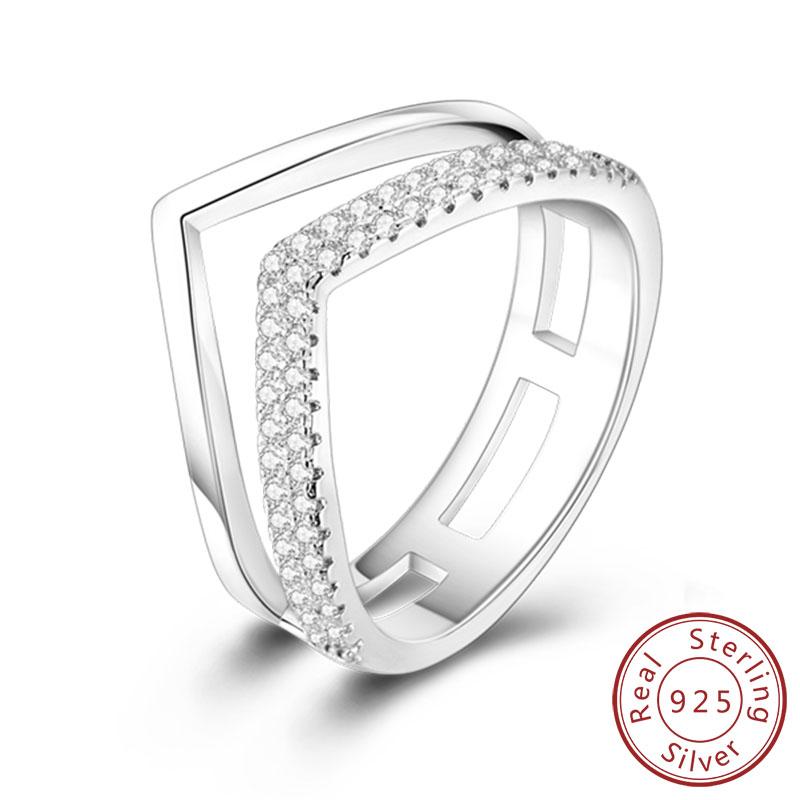 New Original 925 Sterling Silver Rings Stackable Infinite Silver Zircon Ring For Women Wedding Anniversary Birthday Jewelry Gift