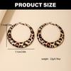 Fashion Leopard Print Ear Jewelry Stylish Circular Leopard Pattern Ear Studs Personalized Earrings for Gatherings