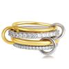 Anello Stacked Everly Multistrato Oro Placcato Chunky Zircone Intrecciato Anelli Collegati Multi Maglia Gioielli Statement Eternity Regalo