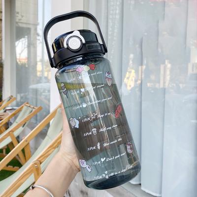 Large Water Bottle 2 Drinking Methods PC PP Material Clear Scale Portable Matte Large Water Jug