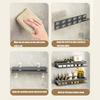 Space Saving Designs Vertical Mount Kitchen Rack Sturdy Carbon Steel Construction Holds Utensils Spices Towels