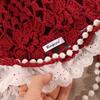 Bohemian Style Lace Beanies Hollow Out Knit Cap Casual Ethnic Style Hat  Apparel Accessories