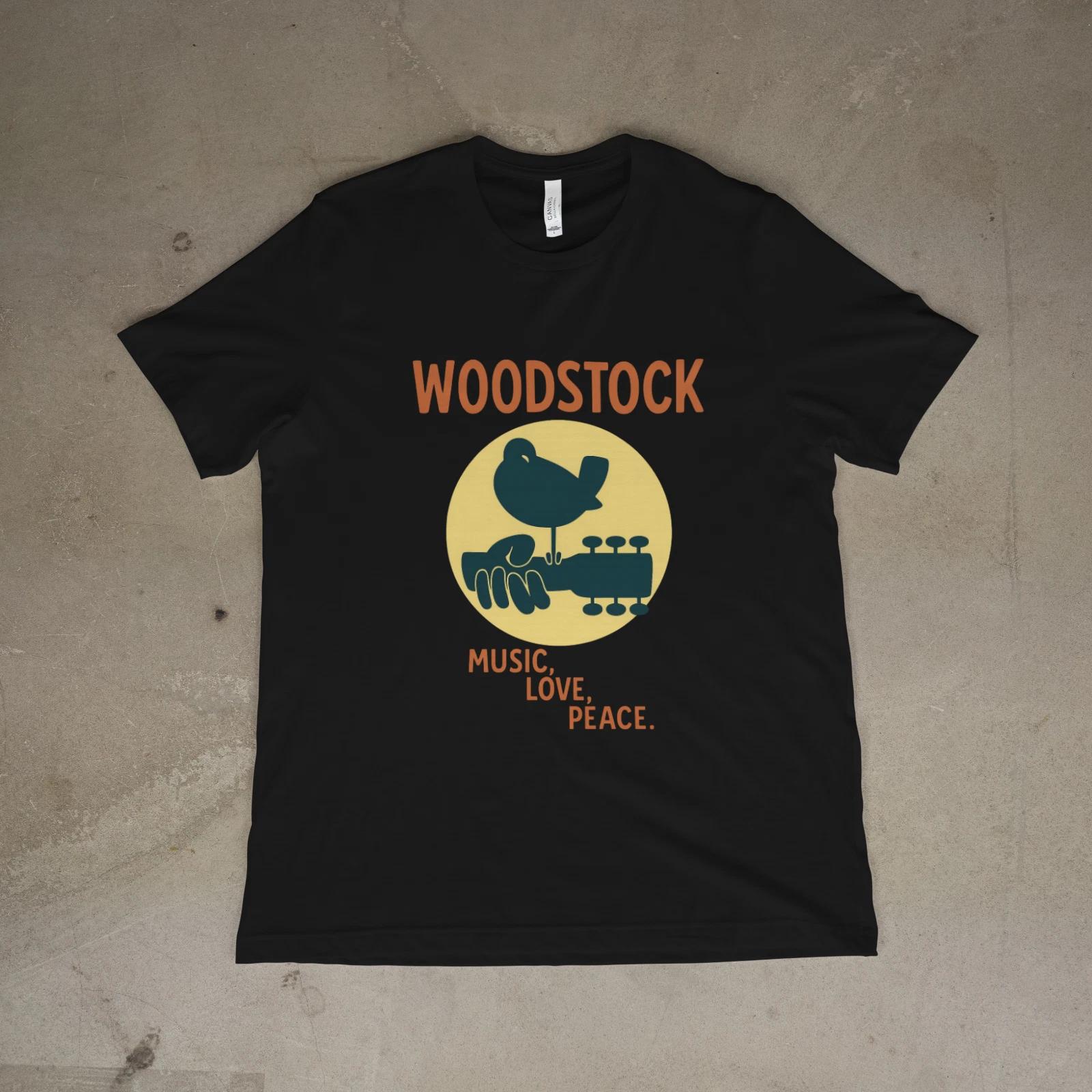 Woodstock Music Love Peace T-Shirt Retro Hippie Festival Vintage Graphic Tee S
