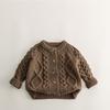 Children's Sweater Cardigan Winter Boy Baby Lazy Style Knitted Sweater, Thick Coat Knitted Sweater