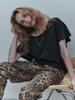 VEGAN TIGER Airy Batwing T-Shirt Charcoal