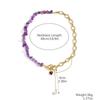Collier pour Femmes Bijoux Collier Pendentif Formé Féminin Simple Mode Irrégulier Pierre Colorée Bracelet Ensemble Collier Collier Élégant