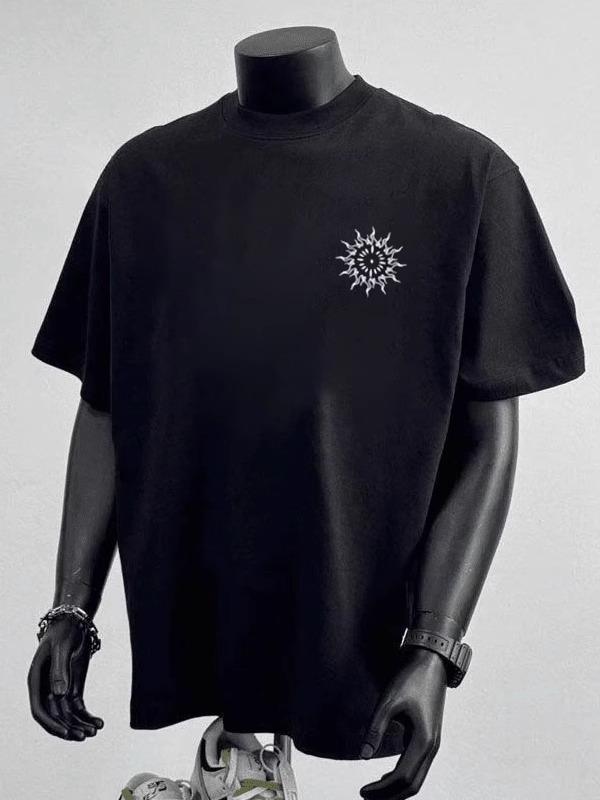 Men s Trendy Scoundrel Loose Fit Print T-Shirt with Pocket and Round Neck 2XL